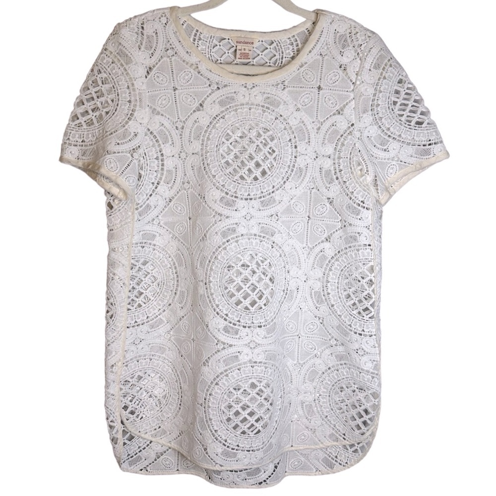 Sundance Shadow Dance Crochet Top Boho Cottage Fairy Coastal Festival Resort S